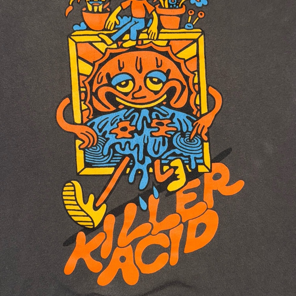 Killer Acid Men's L Worldwide Dusk Till Dawn Blackwash T-Shirt